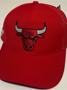 Chicago Bulls Red Trucker Cap - Official Team Logo